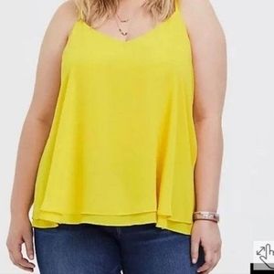 Torrid chiffon double layer tank